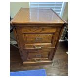 2 Drawer wooden file cabinet