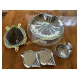 Beach Themed Serving Platters and Dishes Lot Of 6