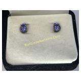 .925 Silver Amethyst Earrings