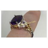 .925 Silver Amethyst Ring Sz 7