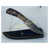 Damascus Fixed Blade Knife. Custom Hand Made