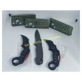 Tactical Claw Pocket  Knife, lot of 3