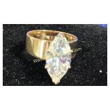 14K Gold and Diamond Ring Size 8