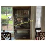 Glass China Cabinet D.: 16 x 38 x 78