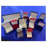 Necklace, Earring, Ring Boxes. Used . Lot Of 11.