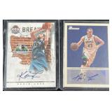 2 Autographed Kevin Love Timbers Sports Cards