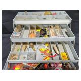 Vintage Tackle Box Filled w Lures & Gear
