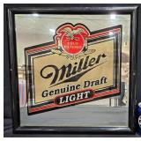 Miller Genuine Draft Beer Mirror Advertising Sign