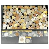 Lot of 300 Foreign Coins Collection