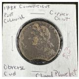 178X Connecticut Post Colonial Copper Cent
