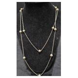 .925 Sterling Silver Necklace w Silver Balls