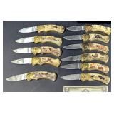 11 Wildlife Franklin Mint Knife Collection w Bags