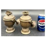 Pair Antique Brass Perko Wall Mount Ship Lanterns