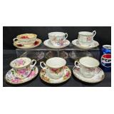 6 Bone China Teacups w Saucers - Royal Albert +