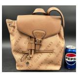 Guess Caramel Luella Logo Backpack Purse