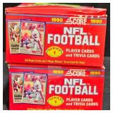 2 Full Boxes Football Cards Score 1990 Series 1