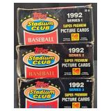 3 Boxes Baseball Cards Stadium Club 1992 Ser. 1-3