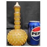 Antique Barber Bitters Bottle Amber Hobnail