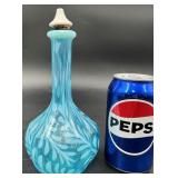 Antique Barber Bitters Bottle Blue Opalescent