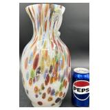 Murano Art Glass Vase Multicolored Lavorazione