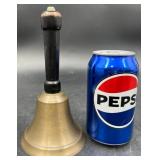 Vintage Brass Bell w Wooden Handle