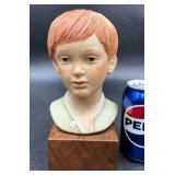 Vintage Cybis Porcelain Figurine Head Bust Boy