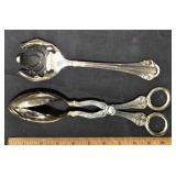 Sheffield Silverplate Fork/Spoon & Salad Tongs