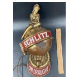 Vintage Schlitz on Draught Beer Wall Sconce Light