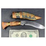 5" Coin Decorative Khukuri Handmade Knife w Sheath