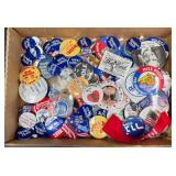 Political Buttons Lot - Regan to Ms Piggy to Cuomo