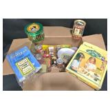 Food Toys Treasure Box & Vntg Unopened Food Cans