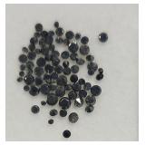 1 Carat Black Diamonds Faceted Gemstones