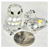 Swarovski Crystal Owl & Pelican Figurines