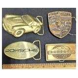 4 Porsche Collectible Belt Buckles