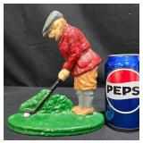 Golfer Cast Iron Door Stoper