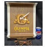 Olympia Beer Advertising Bar Lighted Clock Works