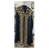 Belted Caftan Dress & Long Cape Vest