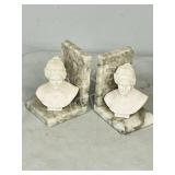 marble bookends - 6" tall