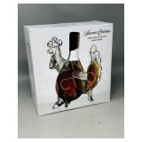 Art glass rooster decantor . sealed