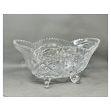 14" long cut glass bowl