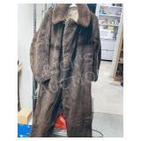 one piece brown fur coverall style costume