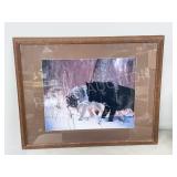 framed wolf print-  24" x 30"