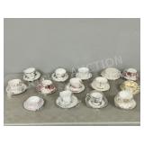 collection of vintage cup & saucers