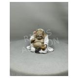 4" tall Mudman budda - 6" w