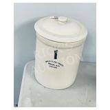 vintage Medalta 1 gallon crock w/ lid