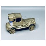 cast brass vintage car - 4" h x 6" long