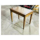 vintage wood side table - 26 x 18 x 21h