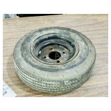 Small trailer tire - 9" rim  , 16" overall