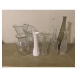 Glass Bud & Flower Vase Lot