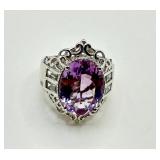 Amethyst STS 925 Sterling Silver Ring